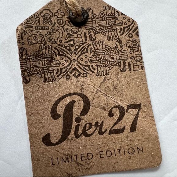 Pier 27 Men’s Distressed Riviera Maya Logo Short Sleeve Shirt Red Size L - Picture 6 of 11